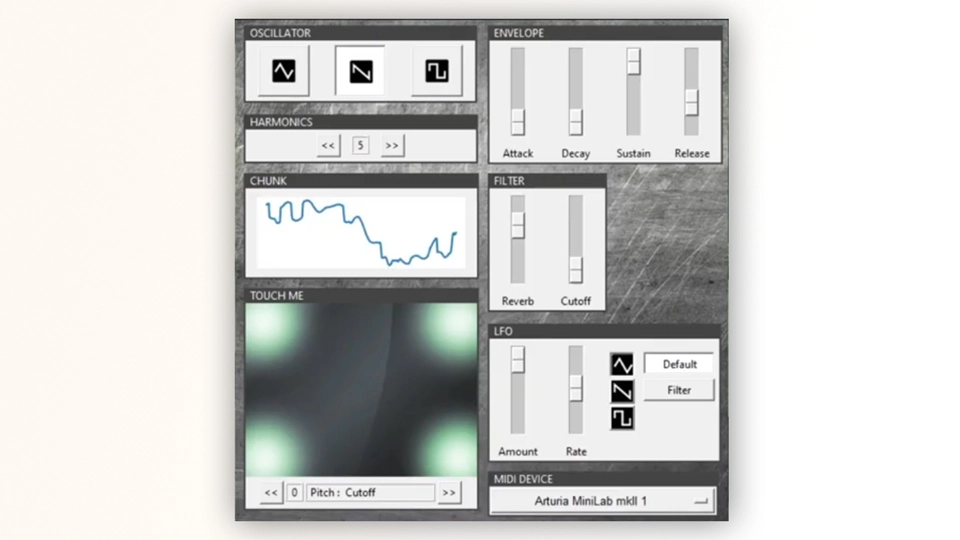 A monophonic synthesizer built with Python that can be played with a Midi keyboard