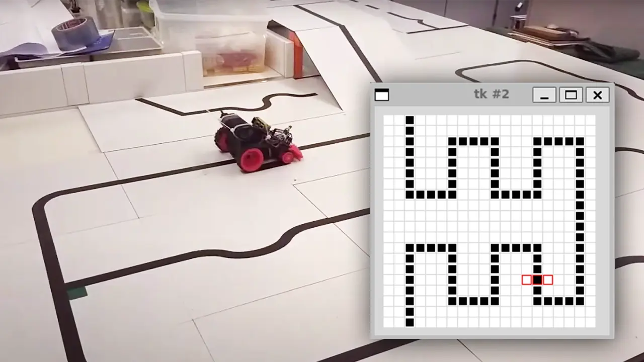 A self-learning robot that uses q-learning, a type of Machine Learning, to follow the line